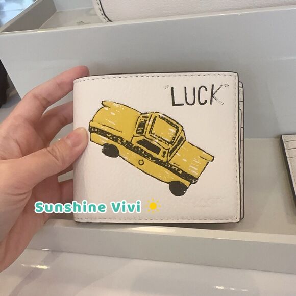 NWT Coach Men's 3 In 1 Wallet With Sketch Print CAK47 - Picture 1 of 9